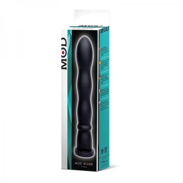 665 Vibrators Mod Wand Silicone Wave Black