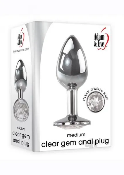 Adam Eve Male Sex Toys Aande Clear Gem Anal Plug Medium