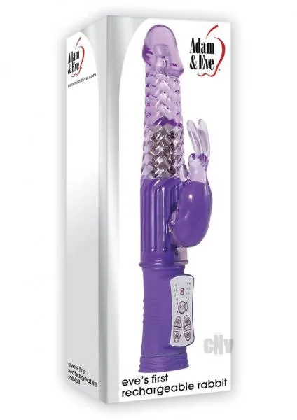 Adam Eve Vibrators Eves First Rechargeable Rabbit Vibrator Purple