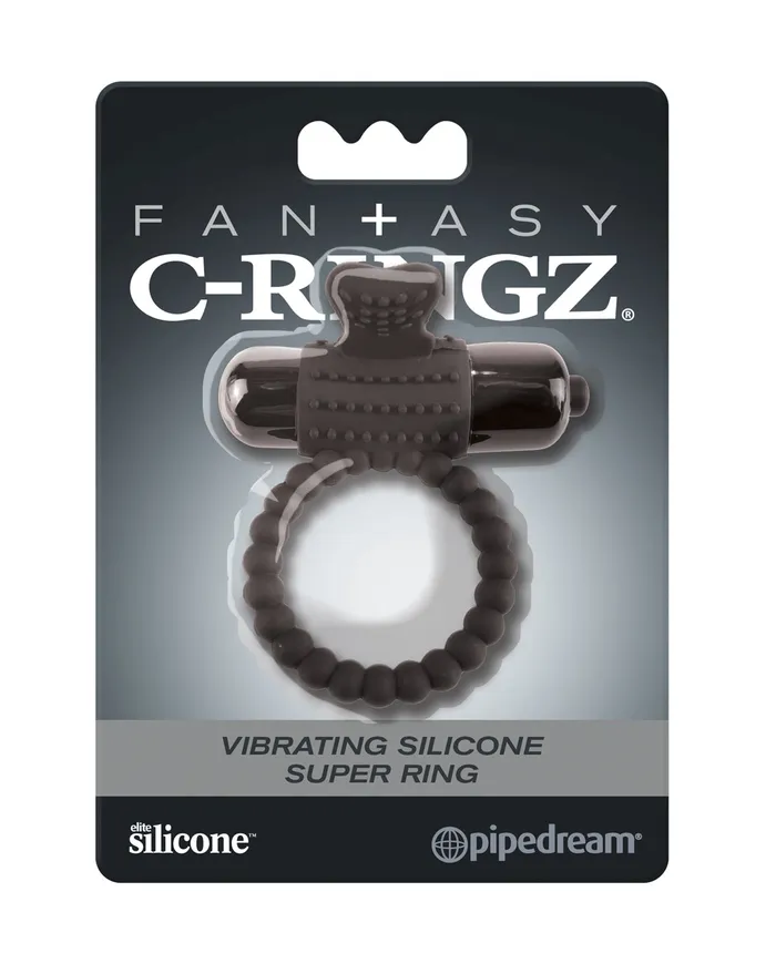 Adult Time NZ Fantasy CRingz Vibrating Silicone Super Ring Black Couples