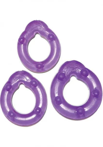 All American Triple Rings Purple Nasstoys Vibrators