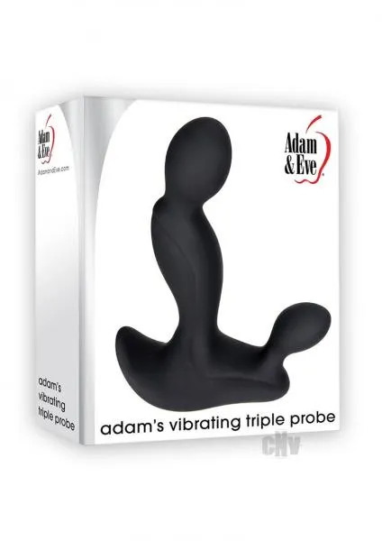 Anal Adams Vibrating Triple Probe Black Adam Eve