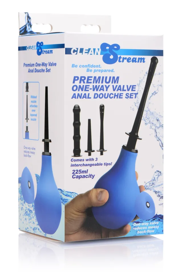 Anal CleanStream Premium One Way Valve Anal Douche Set