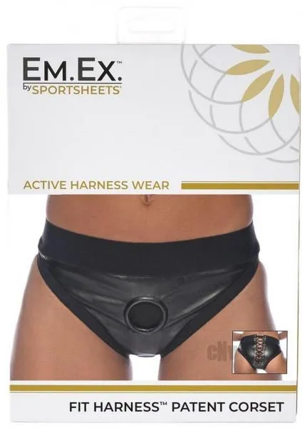 Anal Em Ex Fit Harness Corset Small Black Seductucom