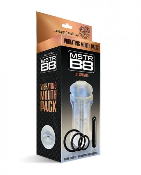 Anal Global Novelties Mstr B8 Vibrating Mouth Ass Pack Kit Of 5 Clear