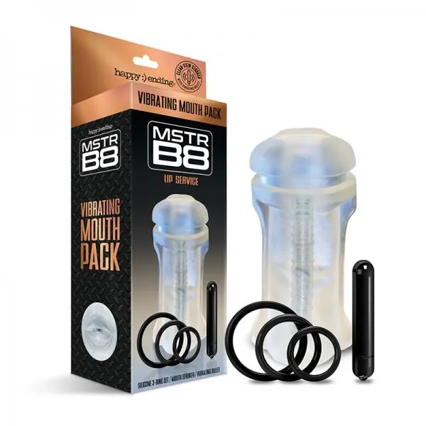 Anal Global Novelties Mstr B8 Vibrating Mouth Ass Pack Kit Of 5 Clear