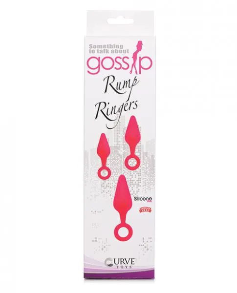 Anal Gossip Rump Ringers Anal Trainer Set Magenta Curve Novelties