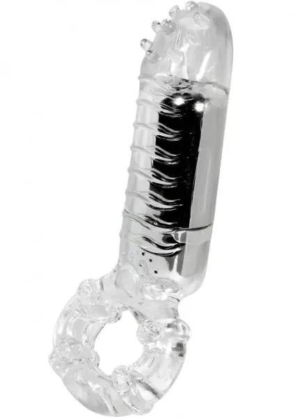 Anal Hero Cockring And Clit Massager Clear Nasstoys