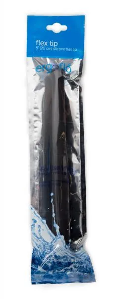 Anal Perfect Fit Brand Ergoflo 8 Inches Silicone Flex Tip Black