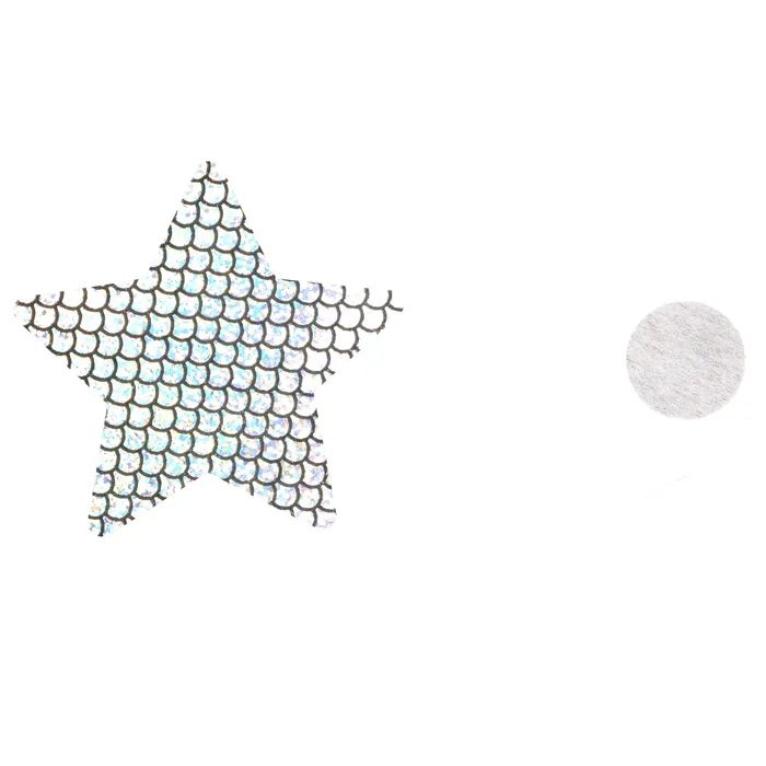 Anal Plesur Company Pasties Star Hologram Silver Pasties 5 pack Nipple covers