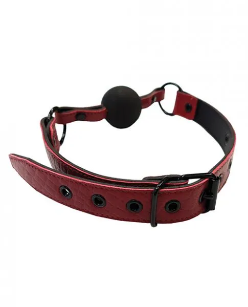 Anal Rouge Anaconda Ball Gag Burgundy Black Rouge Garments