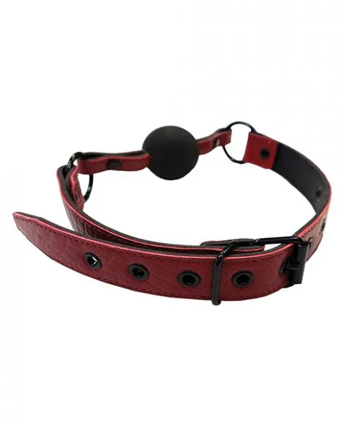 Anal Rouge Anaconda Ball Gag Burgundy Black Rouge Garments