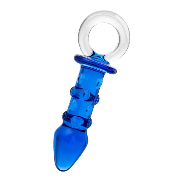 Anal Sexus Glass 16cm Butt Plug Navy Sexus Glass