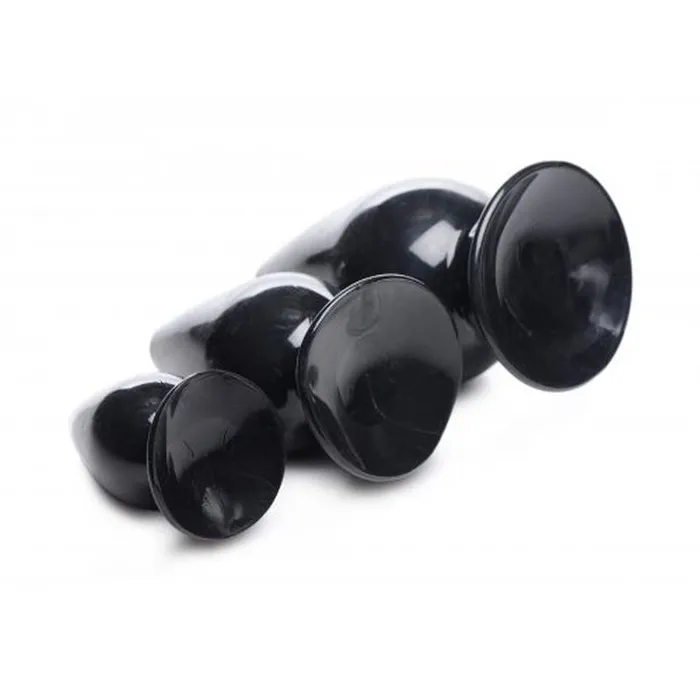 Anal Triple Cones 3 Pc Anal Plug Set Black Master Series