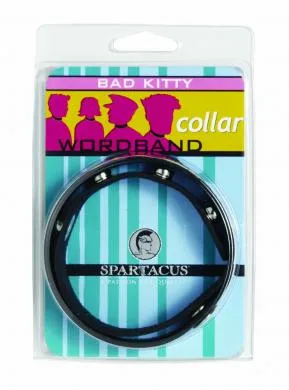 Anal Wordband Collar Bad Kitty Black Spartacus