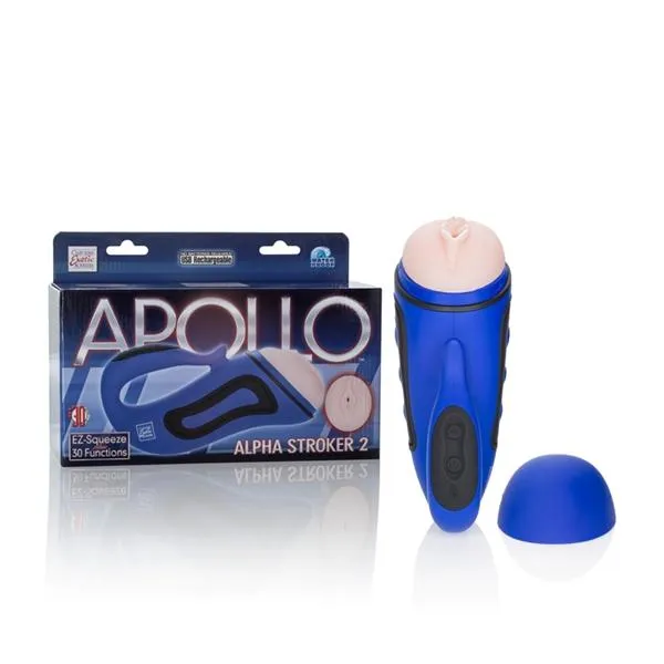 Apollo Alpha Male Sex Toys Apollo Alpha Stroker 2 Blue Vagina