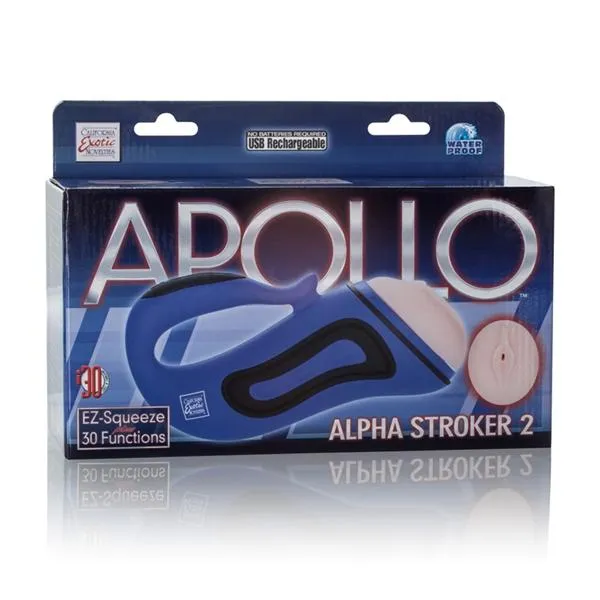 Apollo Alpha Male Sex Toys Apollo Alpha Stroker 2 Blue Vagina