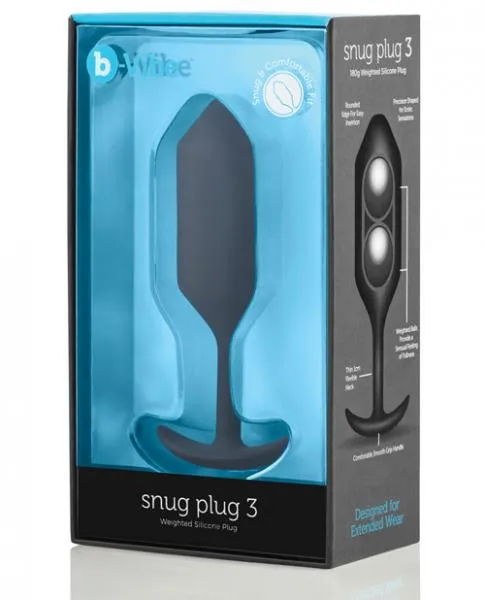 bVibe Anal B Vibe Snug Plug 3 Weighted 634 Ounces Black