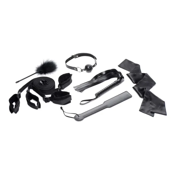 Bed Restraint Bondage Kit Black Strict Anal