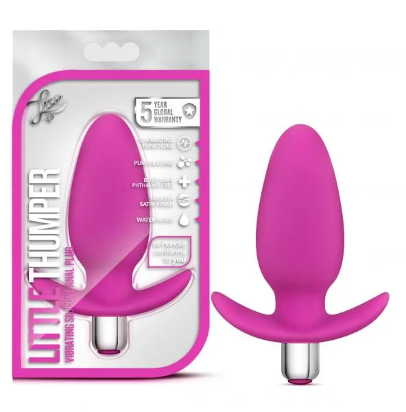 Blush Anal Little Thumper Fuchsia Vibrating Butt Plug