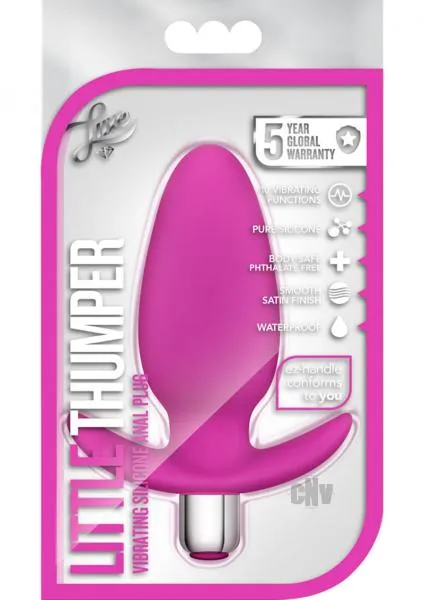 Blush Anal Little Thumper Fuchsia Vibrating Butt Plug