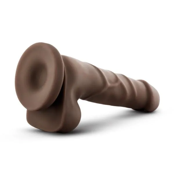 Blush Dildos Dr Skin Basic 7 Inches Chocolate Brown Dildo