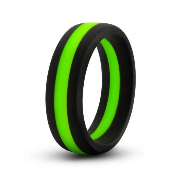 Blush Male Sex Toys Performance Silicone Go Pro Cock Ring Black Green