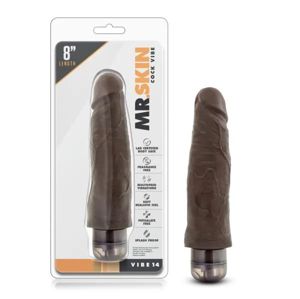 Blush Vibrators Mr Skin Vibe 14 Chocolate Brown