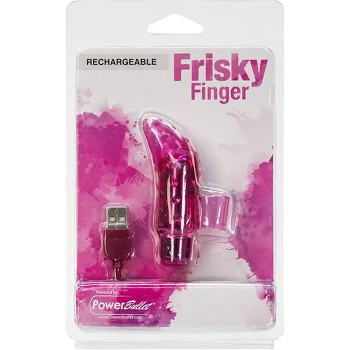 BMS Factory Vibrators PowerBullet Frisky Finger Rechargeable Pink