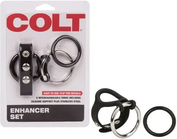 California Exotic Novelties COLT Enhancer Set SilverBlack Anal