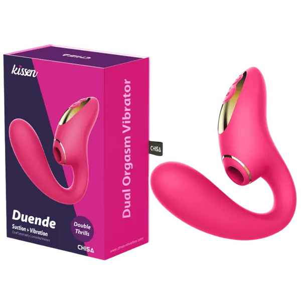 Chisa Novelties Vibrators Kissen Duende Suction Dual Orgasm Vibrator Pink