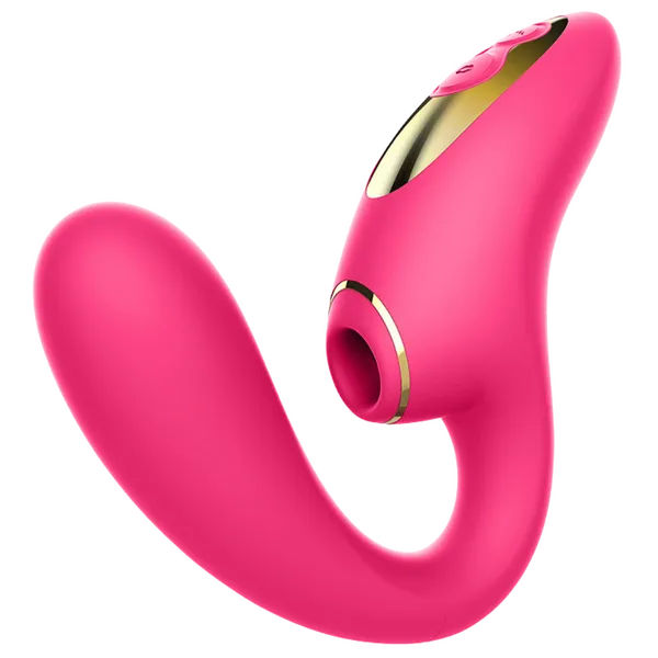 Chisa Novelties Vibrators Kissen Duende Suction Dual Orgasm Vibrator Pink