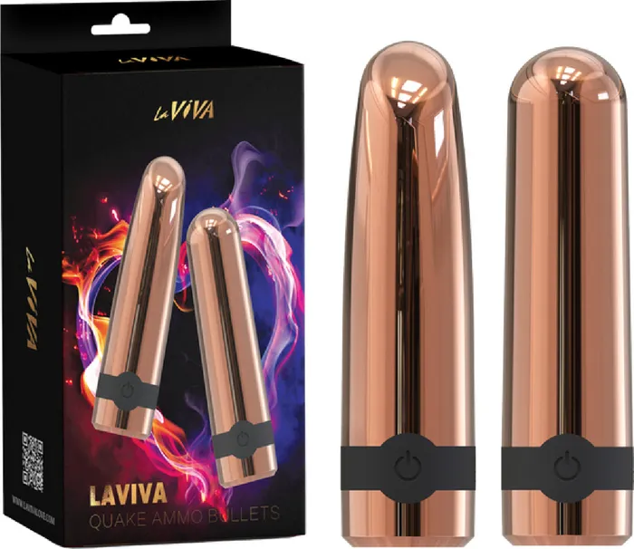 Chisa Novelties Vibrators LaViva Quake Ammo Bullets Gold