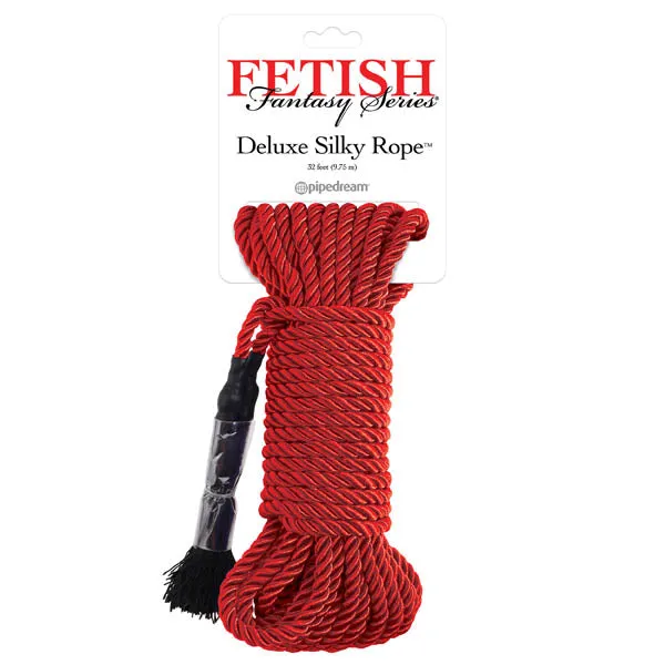 Couples Pipedream Fetish Fantasy Series Deluxe Silky Rope Red Bondage Rope 975 m Length