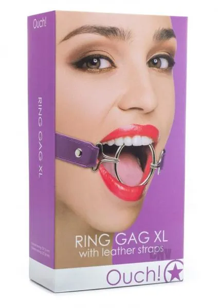 Couples Seductucom Ouch Ring Gag Xl Purple