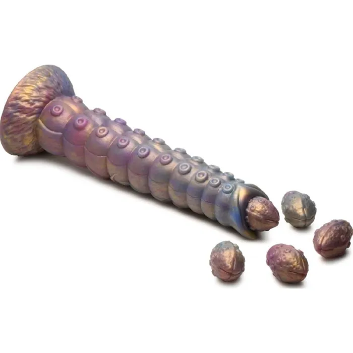 Creature Cocks Female Sex Toys Deep Invader Tentacle Ovipositor Silicone Dildo with Eggs