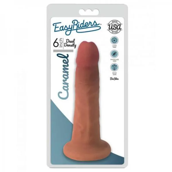 Curve Novelties Dildos Easy Riders Dual Density Dong 6 Inches Tan