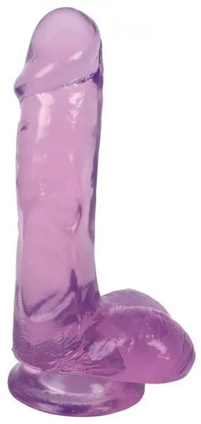 Curve Novelties Dildos Lollicock 6 Inches Slim Stick Dildo Balls Purple Grape Ice