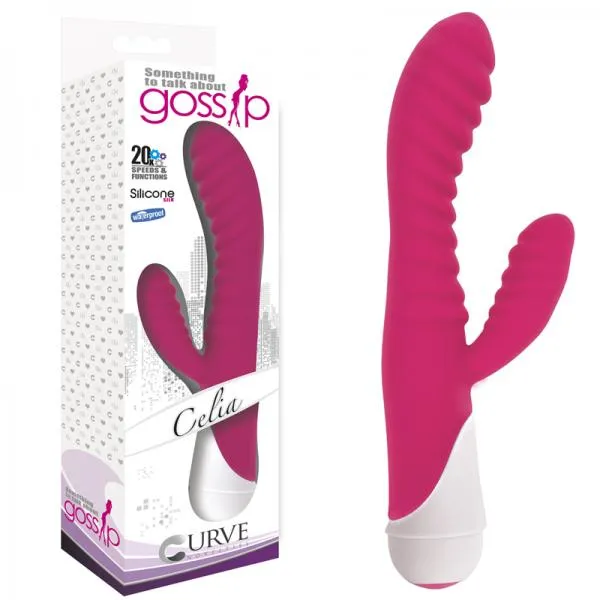 Curve Novelties Vibrators Gossip Celia Dual Motors Magenta Pink Vibrator