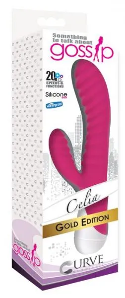 Curve Novelties Vibrators Gossip Celia Dual Motors Magenta Pink Vibrator