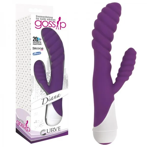 Curve Novelties Vibrators Gossip Diana Violet Purple Rabbit Vibrator