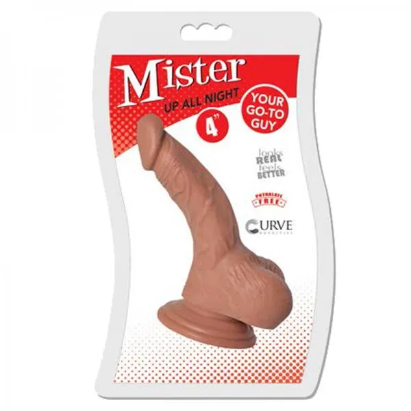 Curve Novelties Vibrators Mister Up All Night 4in Caramel