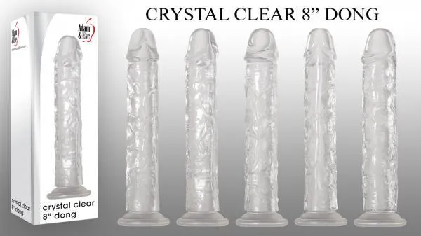 Dildos Adam Eve Crystal Clear 8 Inches Dong