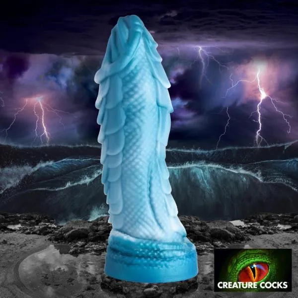 Dildos Creature Cocks Sea Serpent Blue Scaly Silicone Dildo