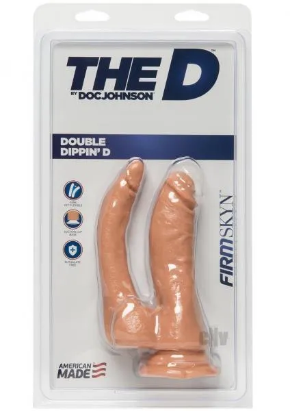 Dildos Doc Johnson The D Double Dippin D Dildo Firmskyn Vanilla Beige