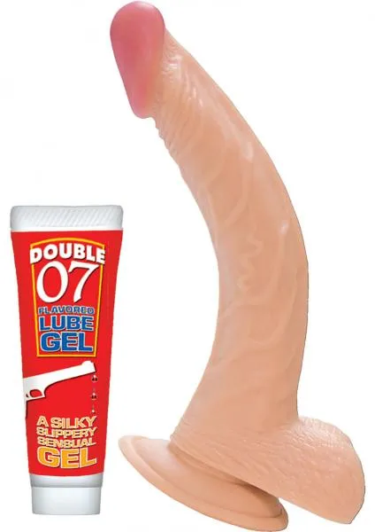 Dildos Nasstoys All American Whoppers 8 Inches Curved Dong Balls Beige