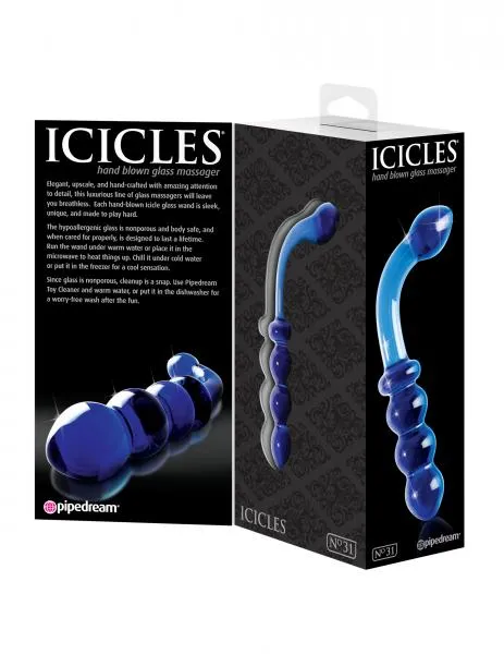 Dildos Pipedream Icicles No31 Hand Blown Glass Massager