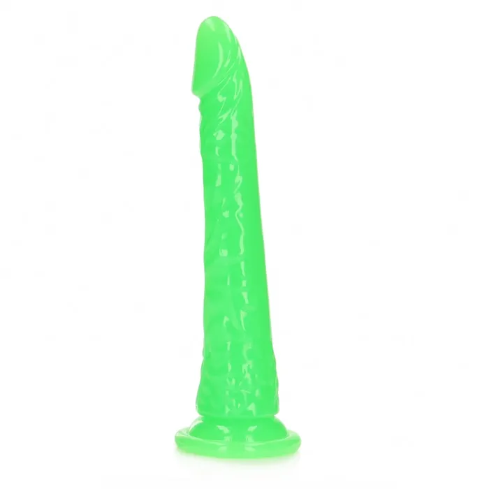 Dildos Realrock 10 Inch Slim Glow in the Dark Neon Green