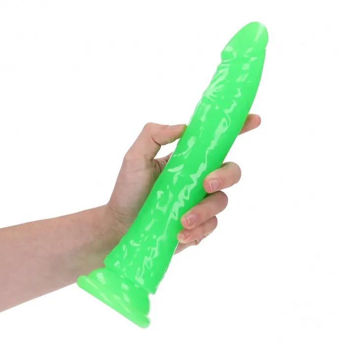 Dildos Realrock 10 Inch Slim Glow in the Dark Neon Green