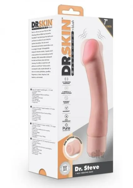 Dildos Seductucom Dr Skin Silic Dr Steve Vibrate 7 Beige